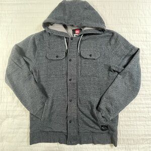 Quiksilver Men's Blue Hooded Light Jacket Large